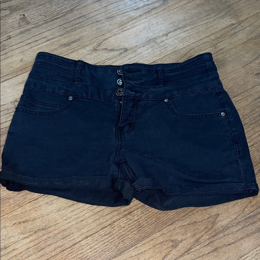 Classic Black Jean Shorts for Women